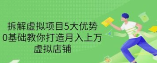 拆解虚拟项目5大优势，0基础教你打造月入上万虚拟店铺！-云端汇ZAL